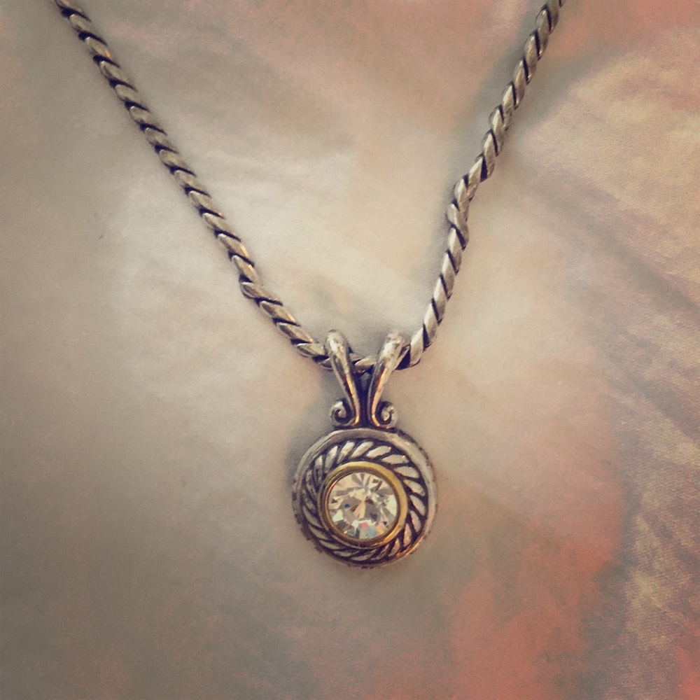 Brighton chain Silver necklace with Pendant